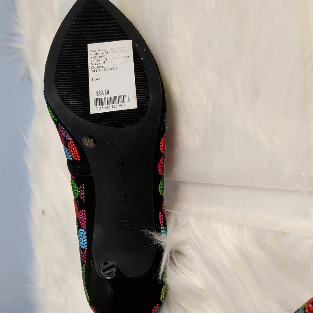 INC International Concepts Multicolor Beaded Heels - Picture 5 of 6